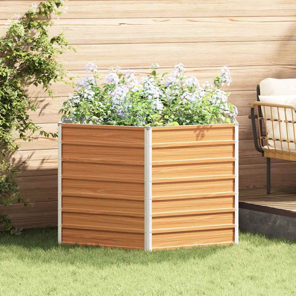 Garden Raised Bed 129X45 Cm Galvanized Steel