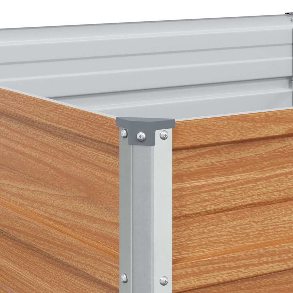 Garden Raised Bed Light Brown Galvanised Steel