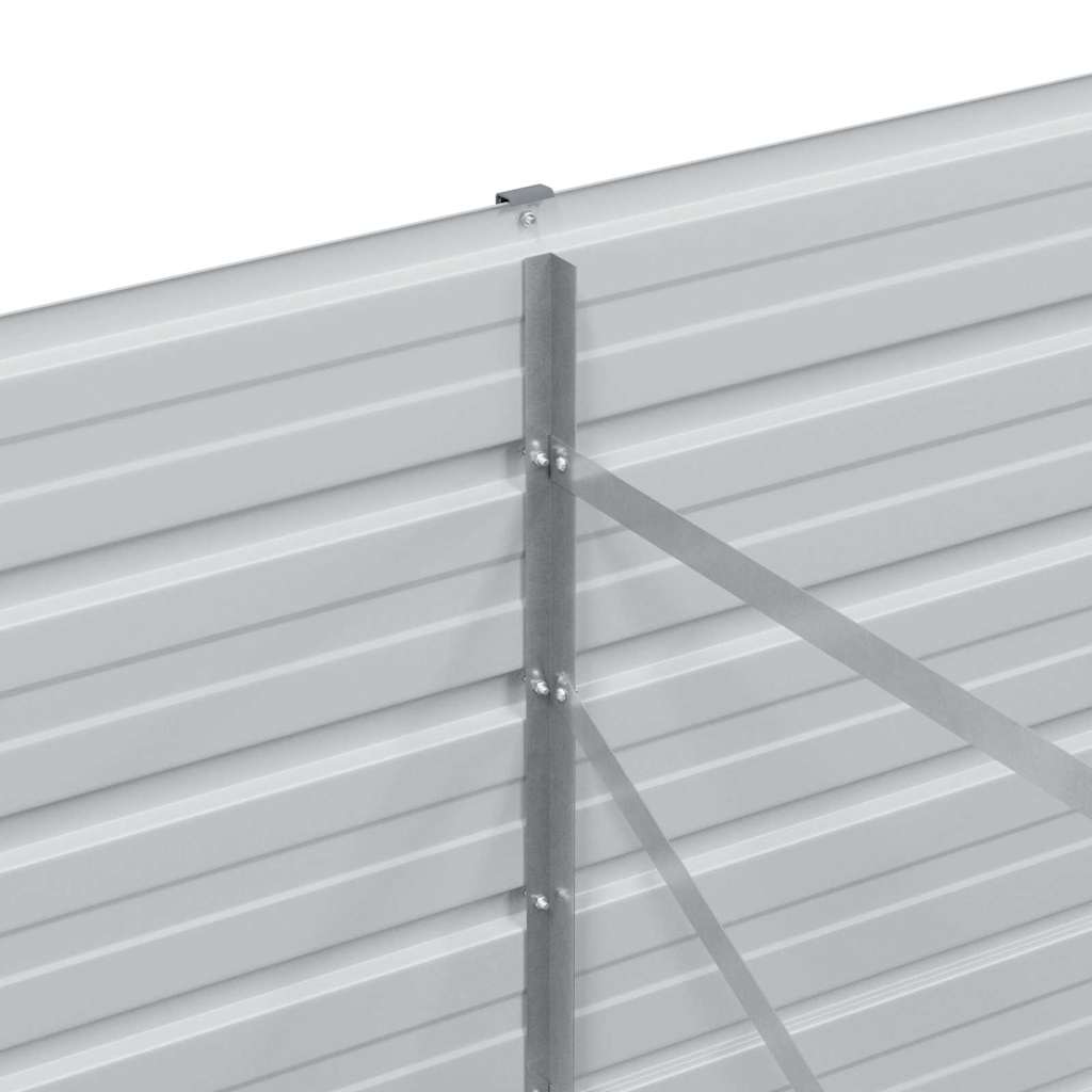 Garden Raised Bed Light Brown Galvanised Steel