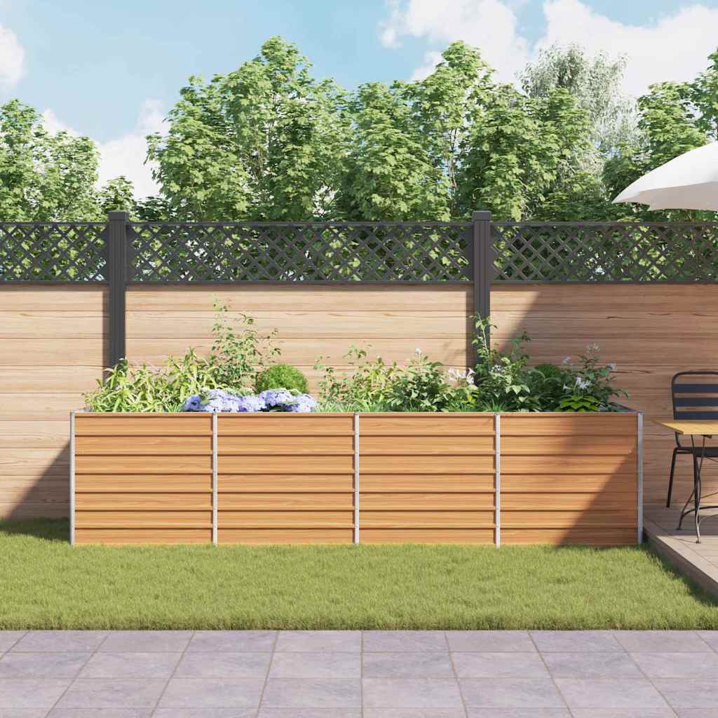 Garden Raised Bed Light Brown Galvanised Steel