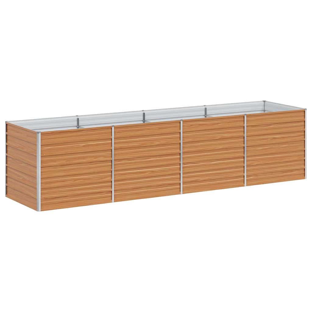 Garden Raised Bed Light Brown Galvanised Steel