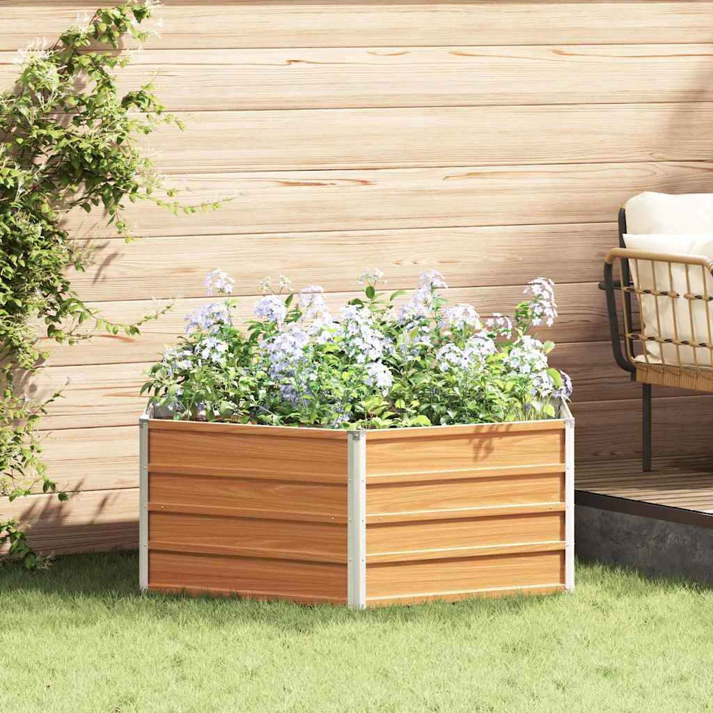 Garden Raised Bed 129X45 Cm Galvanized Steel