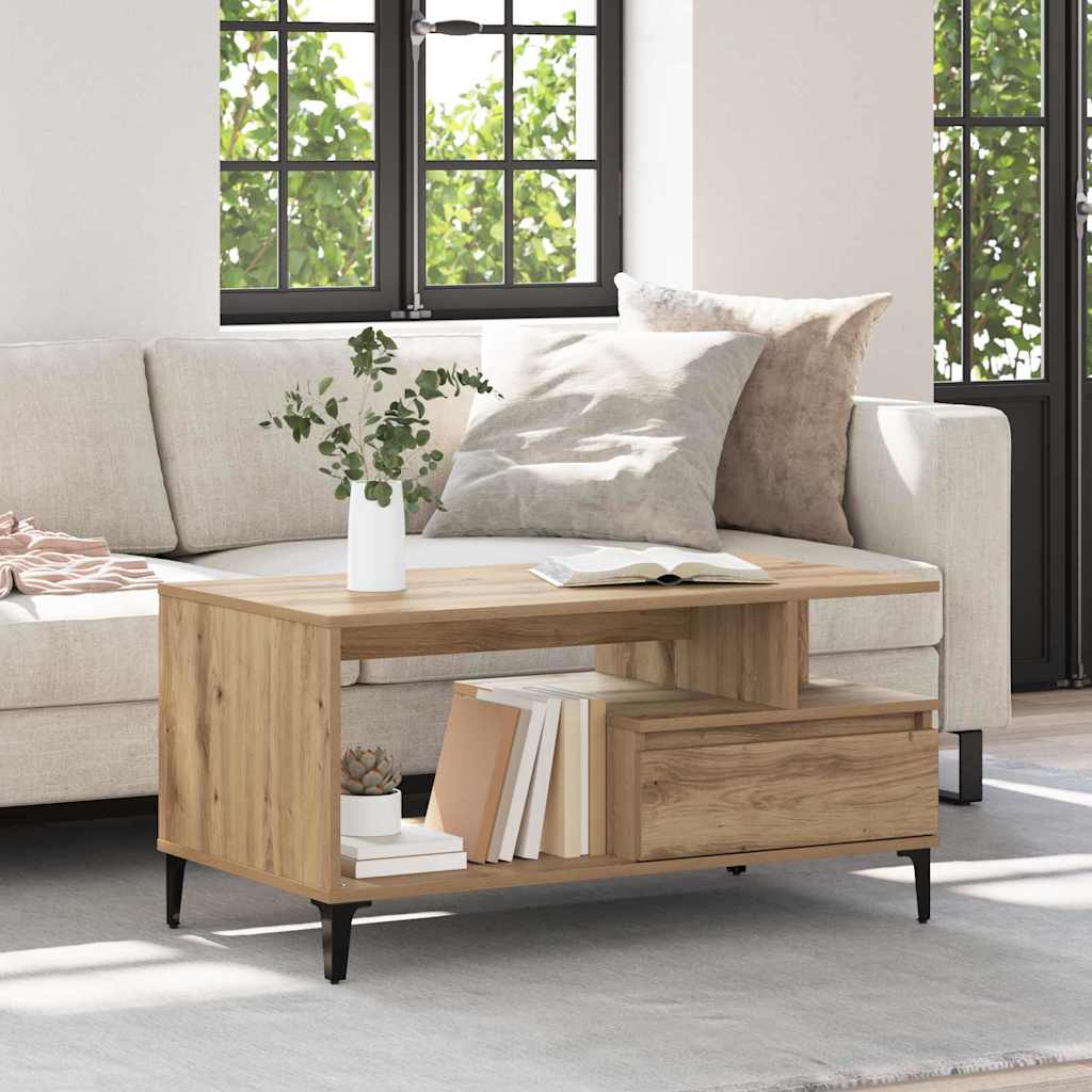 Coffee Table 90X49X45 Cm Engineered Wood