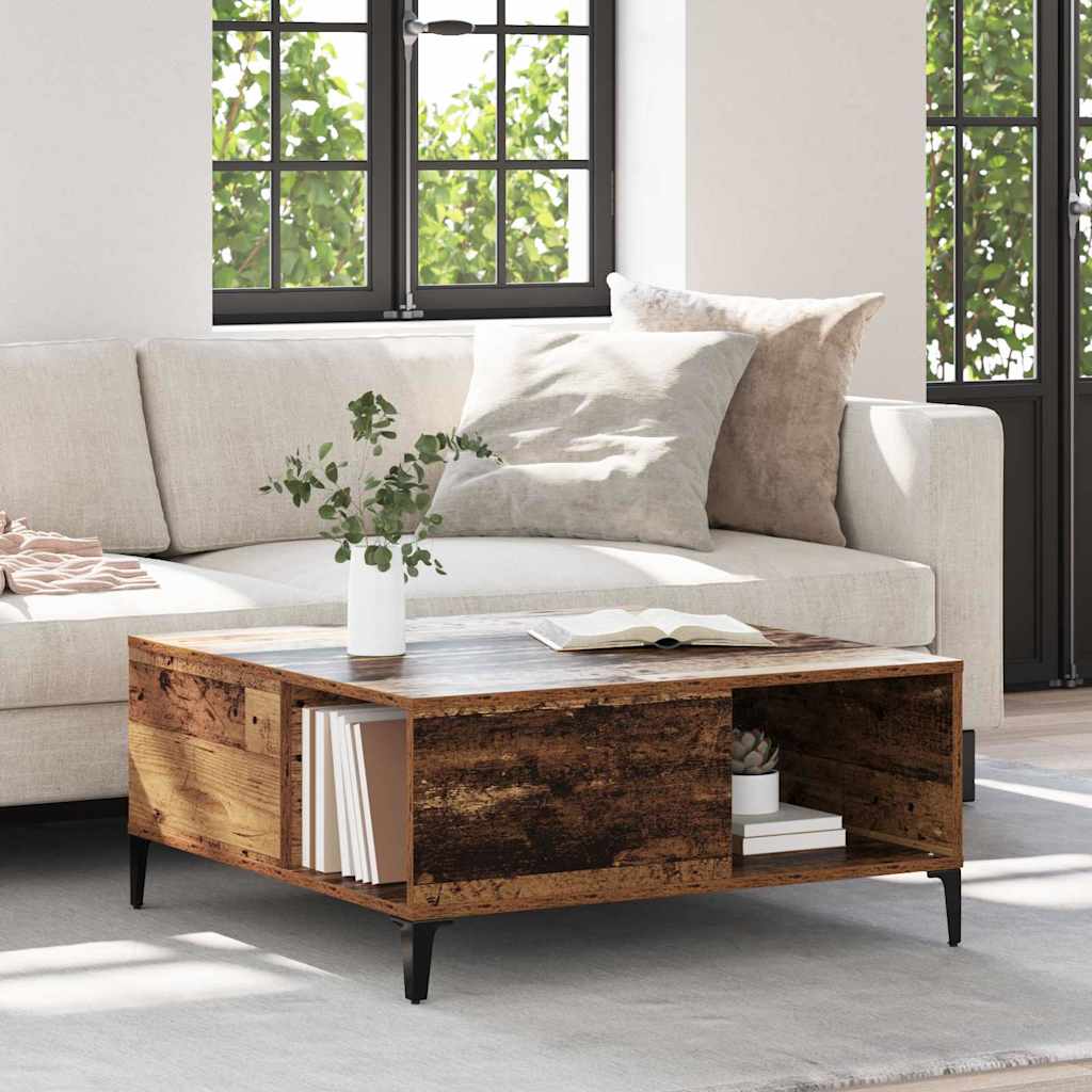 Coffee Table 80X80X36.5 Cm Engineered Wood