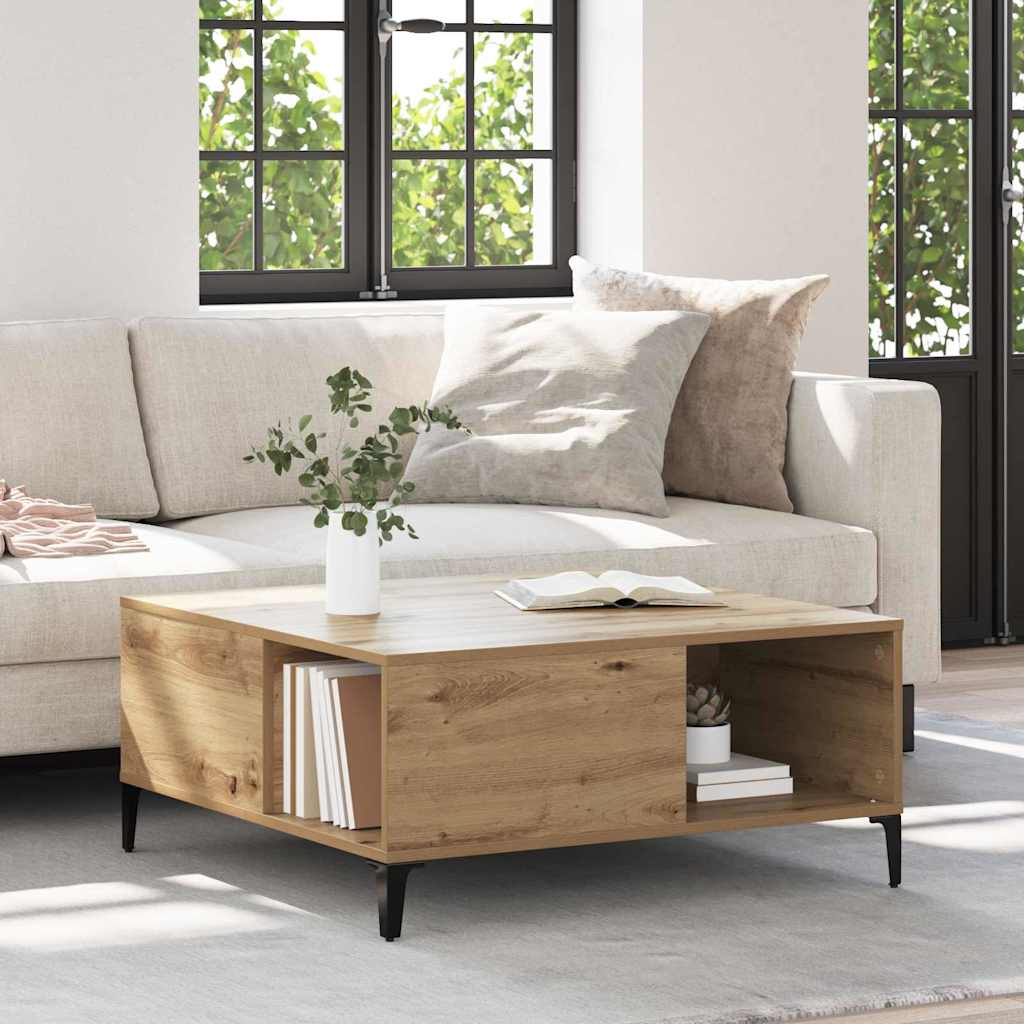 Coffee Table 80X80X36.5 Cm Engineered Wood