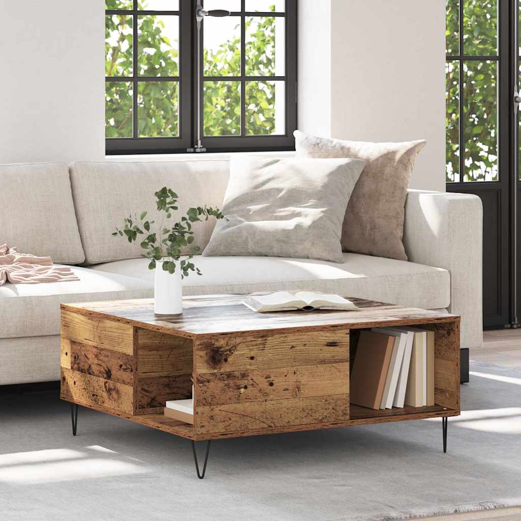 Coffee Table 80X80X36.5 Cm Engineered Wood