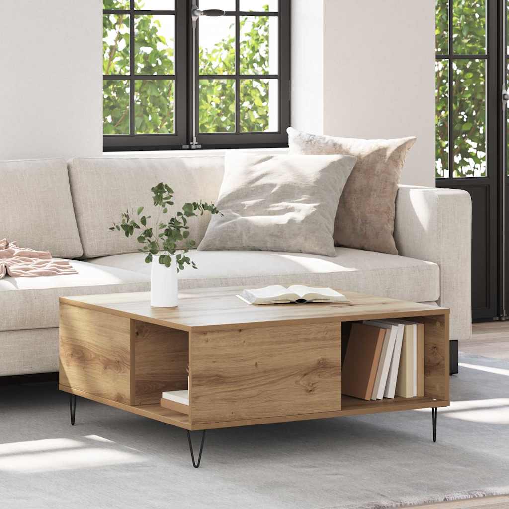 Coffee Table 80X80X36.5 Cm Engineered Wood