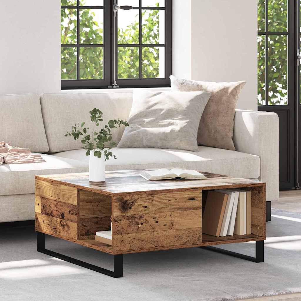 Coffee Table 80X80X36.5 Cm Engineered Wood