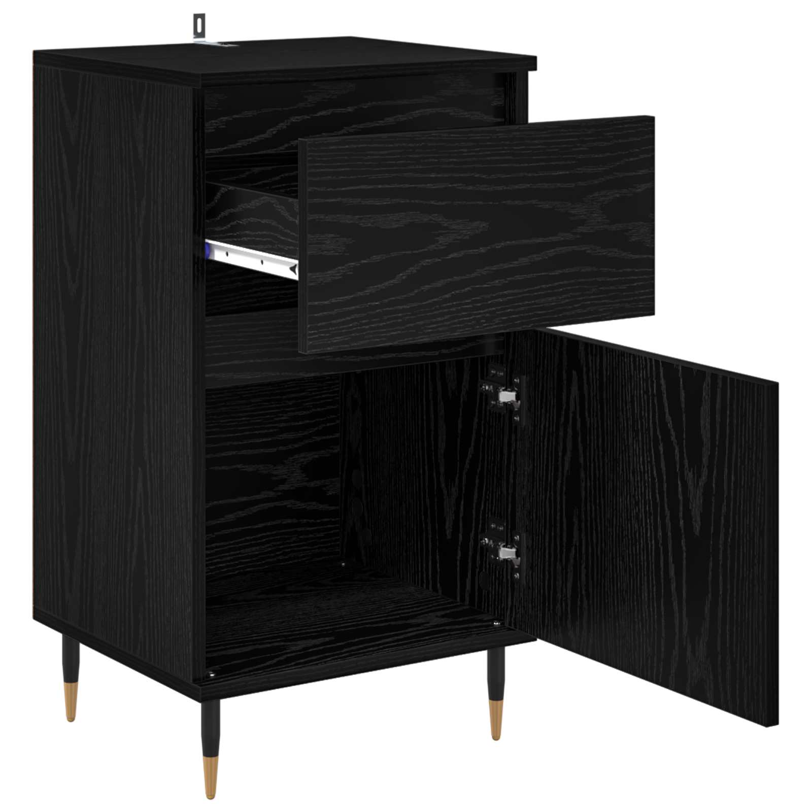 Sideboard 40 X 35 X 70 Cm Engineered Wood And Iron
