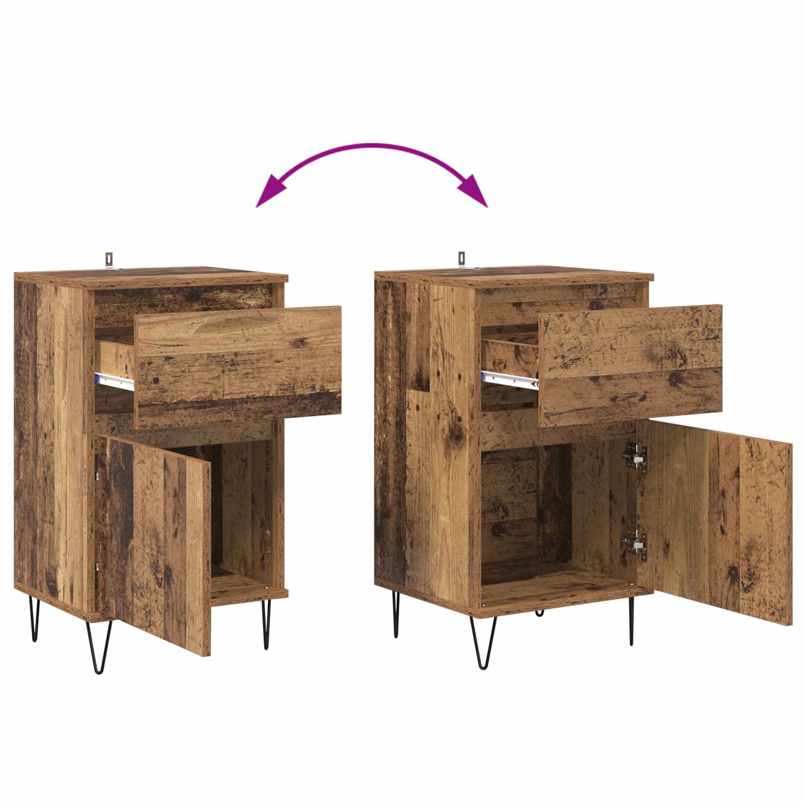 Sideboard With Drawer 35 X 40 X 70 Cm Engineered Wood