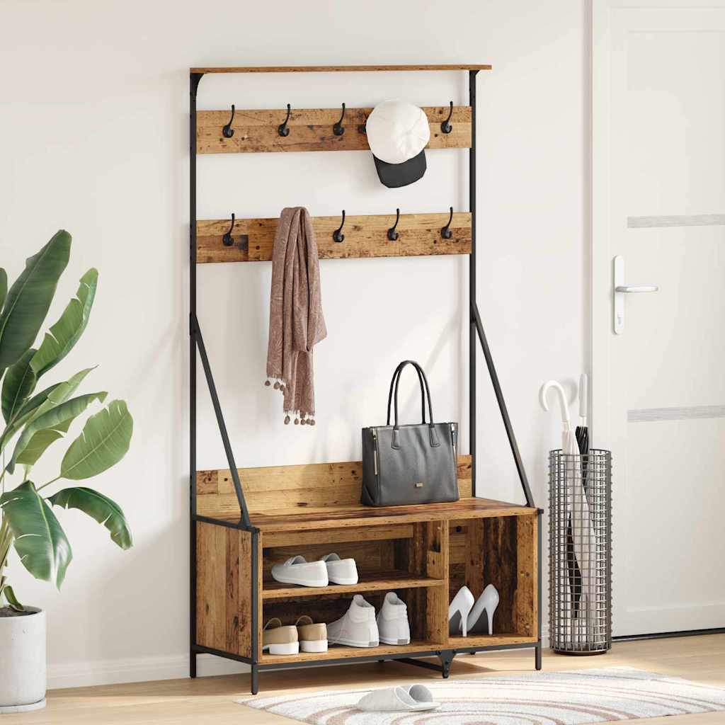 Clothes Rack With Shoe Storage 100X41X184 Cm