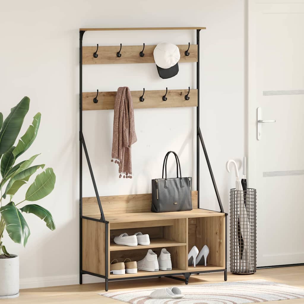 Clothes Rack With Shoe Storage 100X41X184 Cm