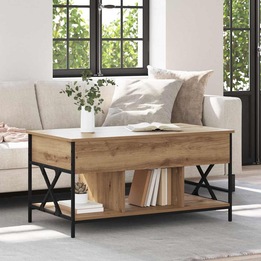 Coffee Table 100X55X50 Cm Engineered Wood And Metal