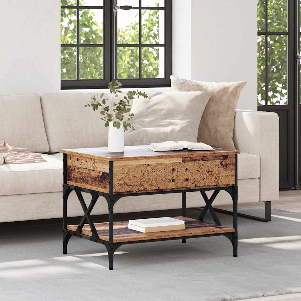 Coffee Table 100X50X50 Cm Engineered Wood And Metal