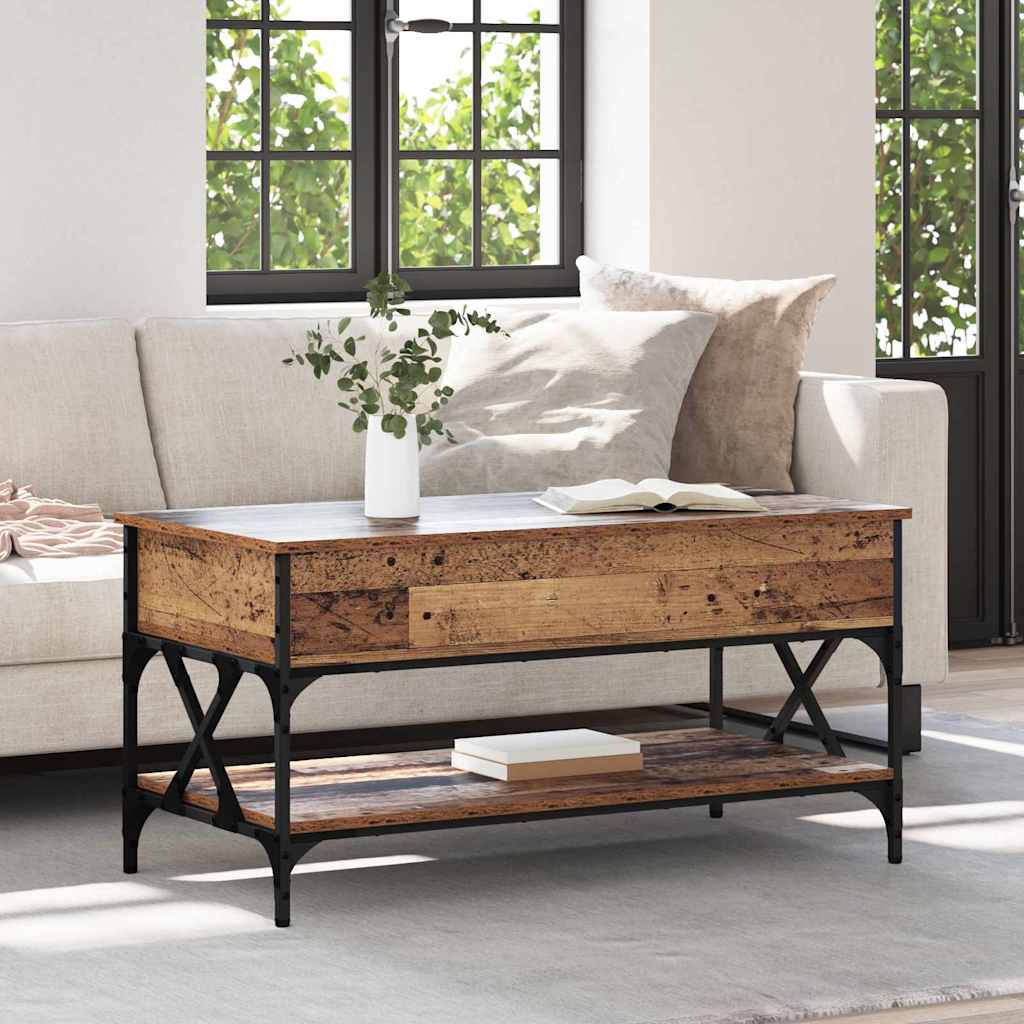 Coffee Table 100X50X50 Cm Engineered Wood And Metal