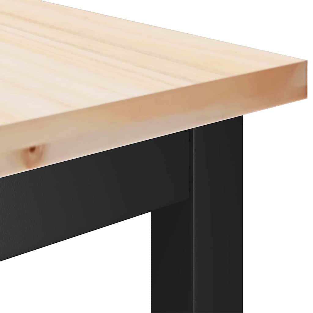 Dining Bench 100 X 32.5 X 49 Cm Solid Pine Wood