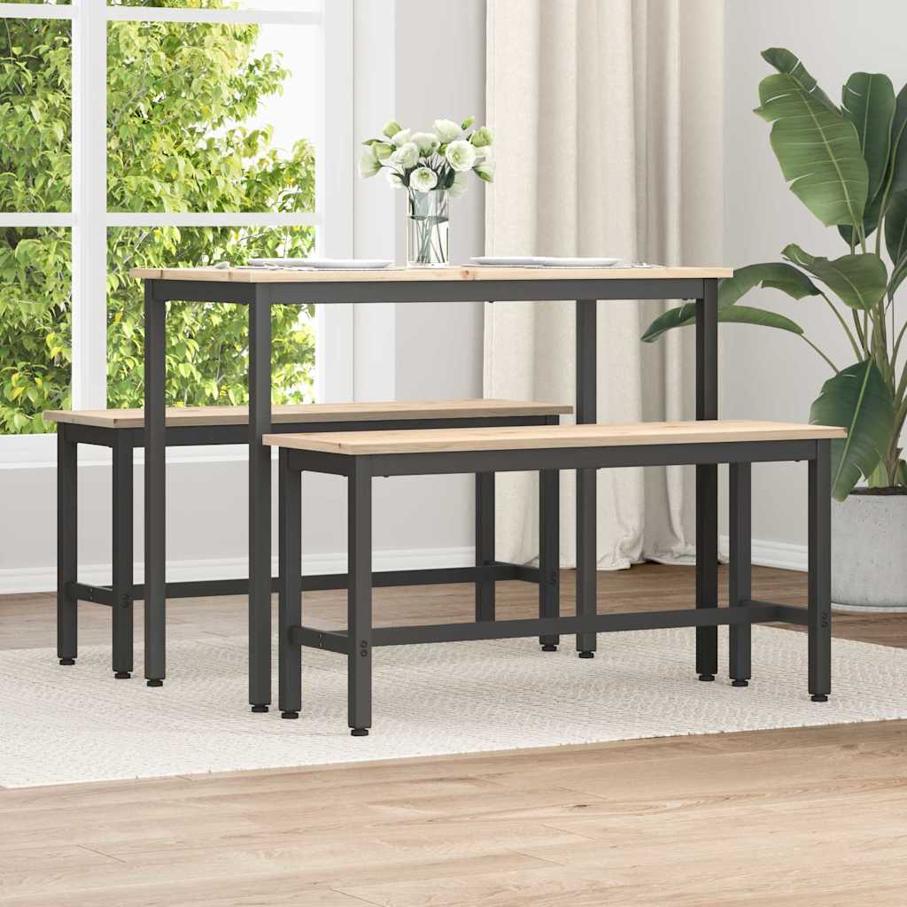 Dining Bench 100 X 32.5 X 49 Cm Solid Pine Wood