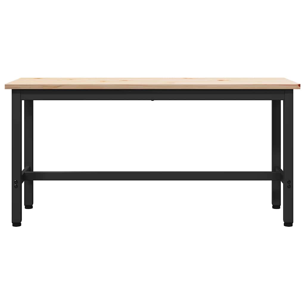 Dining Bench 100 X 32.5 X 49 Cm Solid Pine Wood