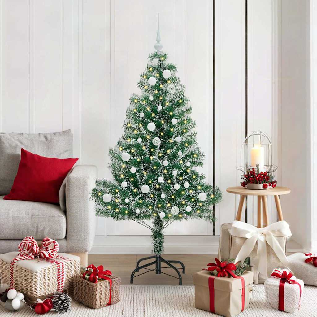 Artificial Christmas Tree Snow Flocked With Led Light