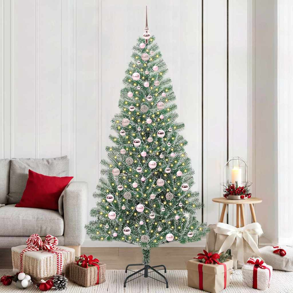 Artificial Christmas Tree Snow Flocked With Led Light