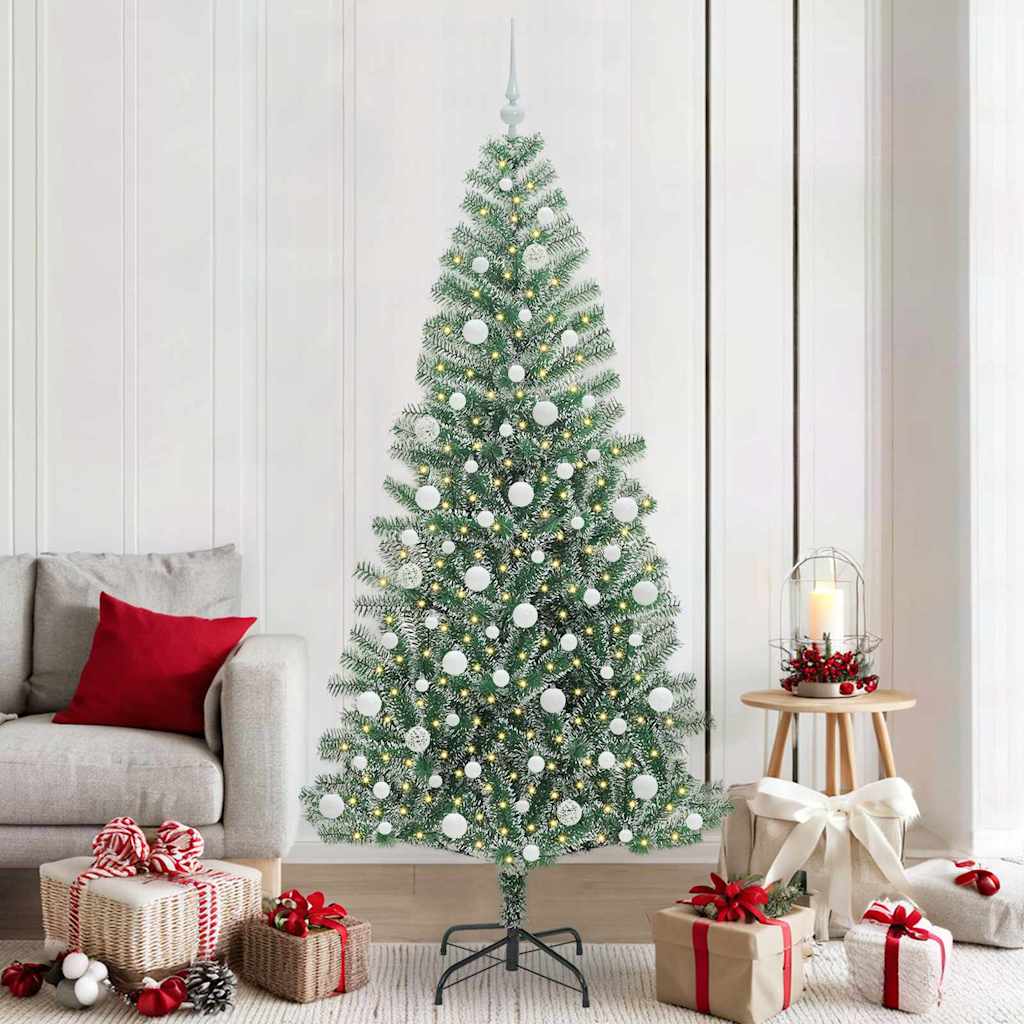 Artificial Christmas Tree Snow Flocked With Led Light