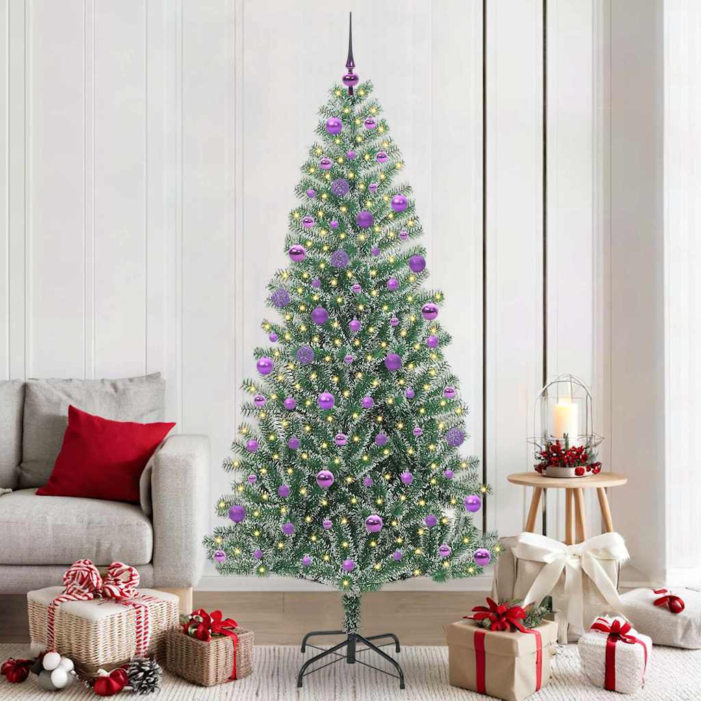 Artificial Christmas Tree Snow Flocked With Led Light