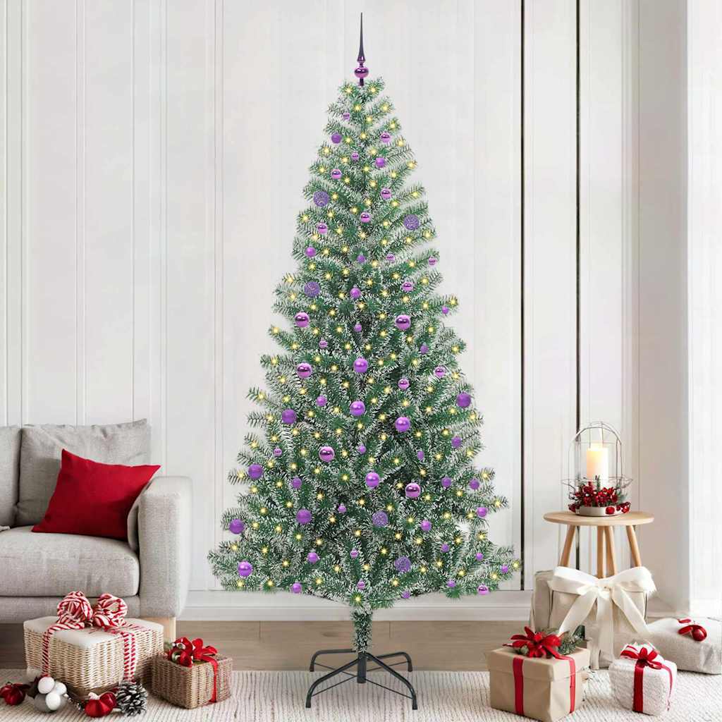 Artificial Christmas Tree Snow Flocked With Led Light