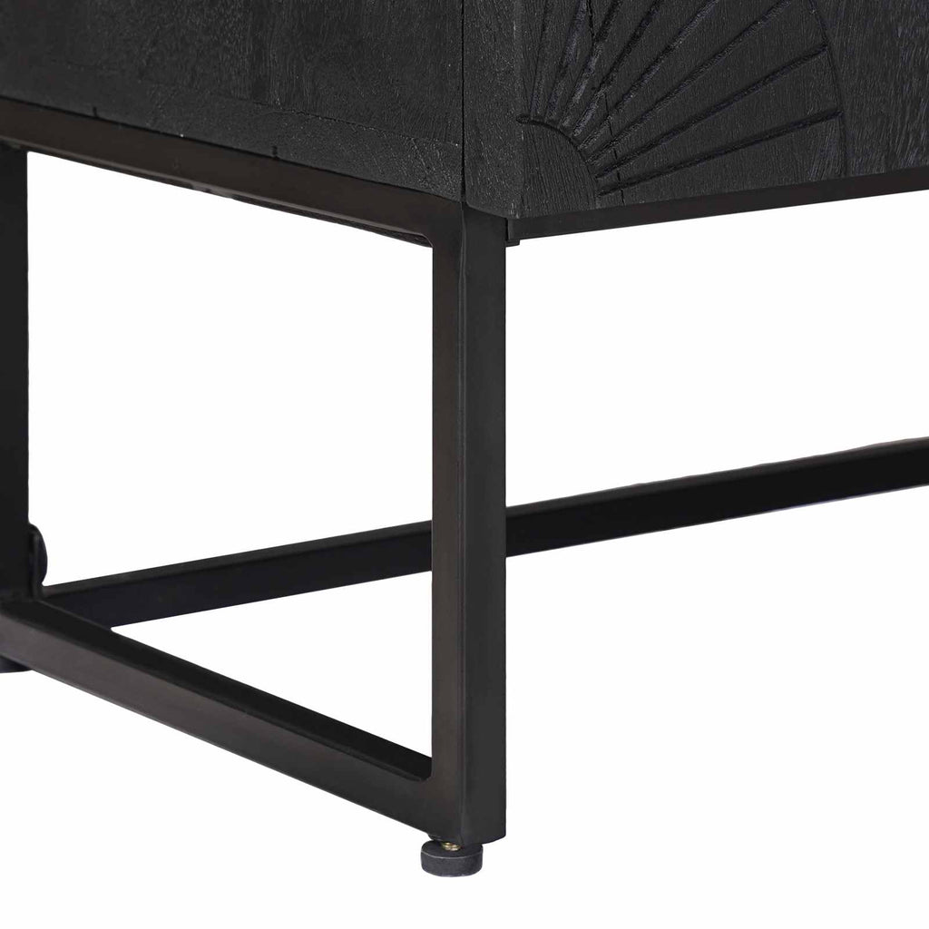 Media Storage Cabinet Tv Drawer Shelf Black 105 X 30 54 Cm 105 X 30 X 54 Cm 105