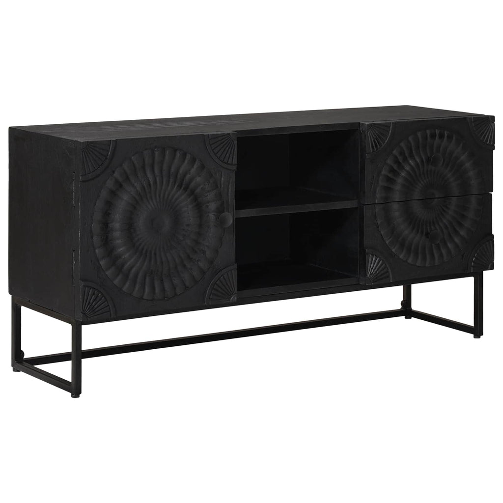 Tv Cabinet With Drawer With Shelf Black 105 X 30 X 54 Cm