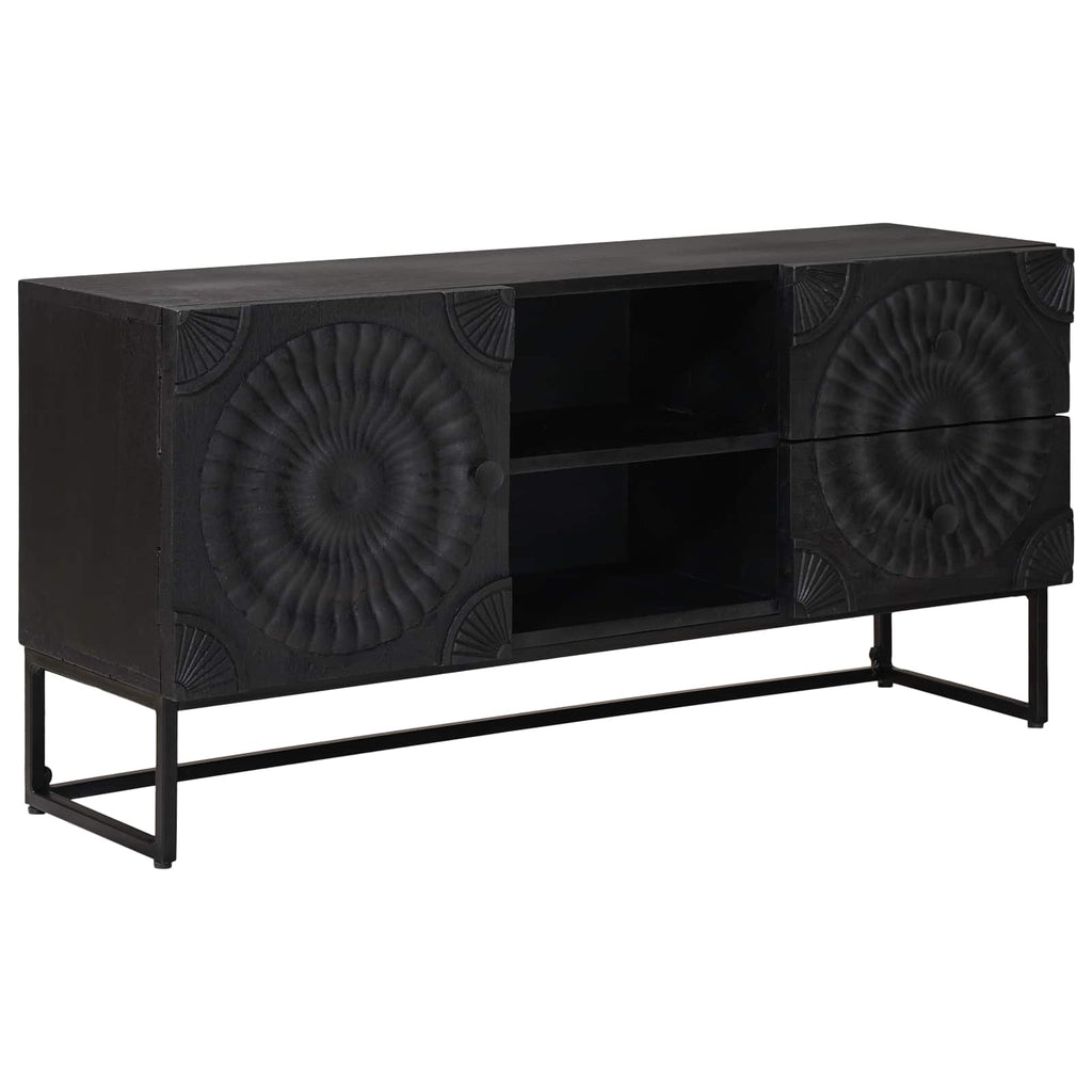 Tv Cabinet With Drawer With Shelf Black 105 X 30 X 54 Cm