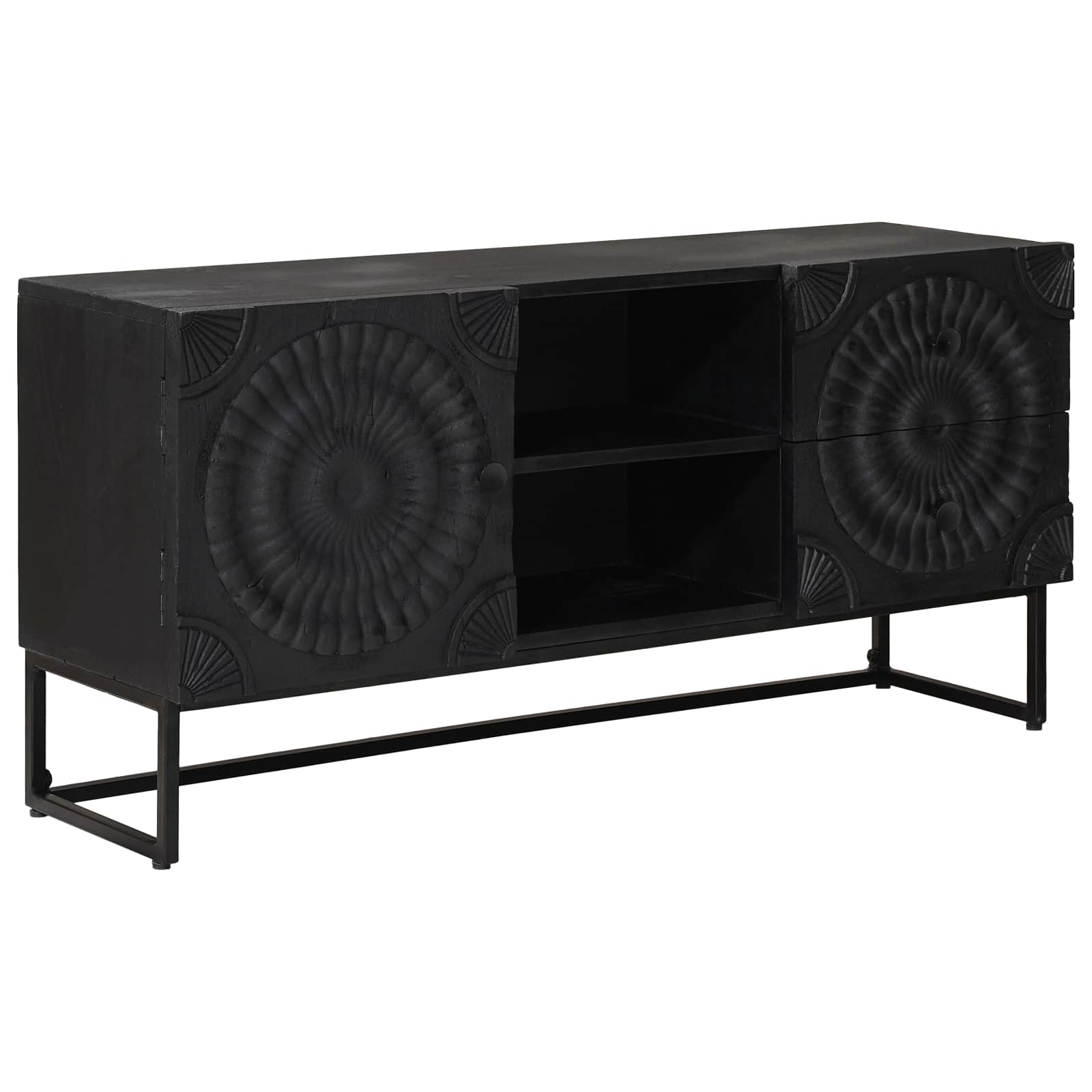 Tv Cabinet With Drawer With Shelf Black 105 X 30 X 54 Cm