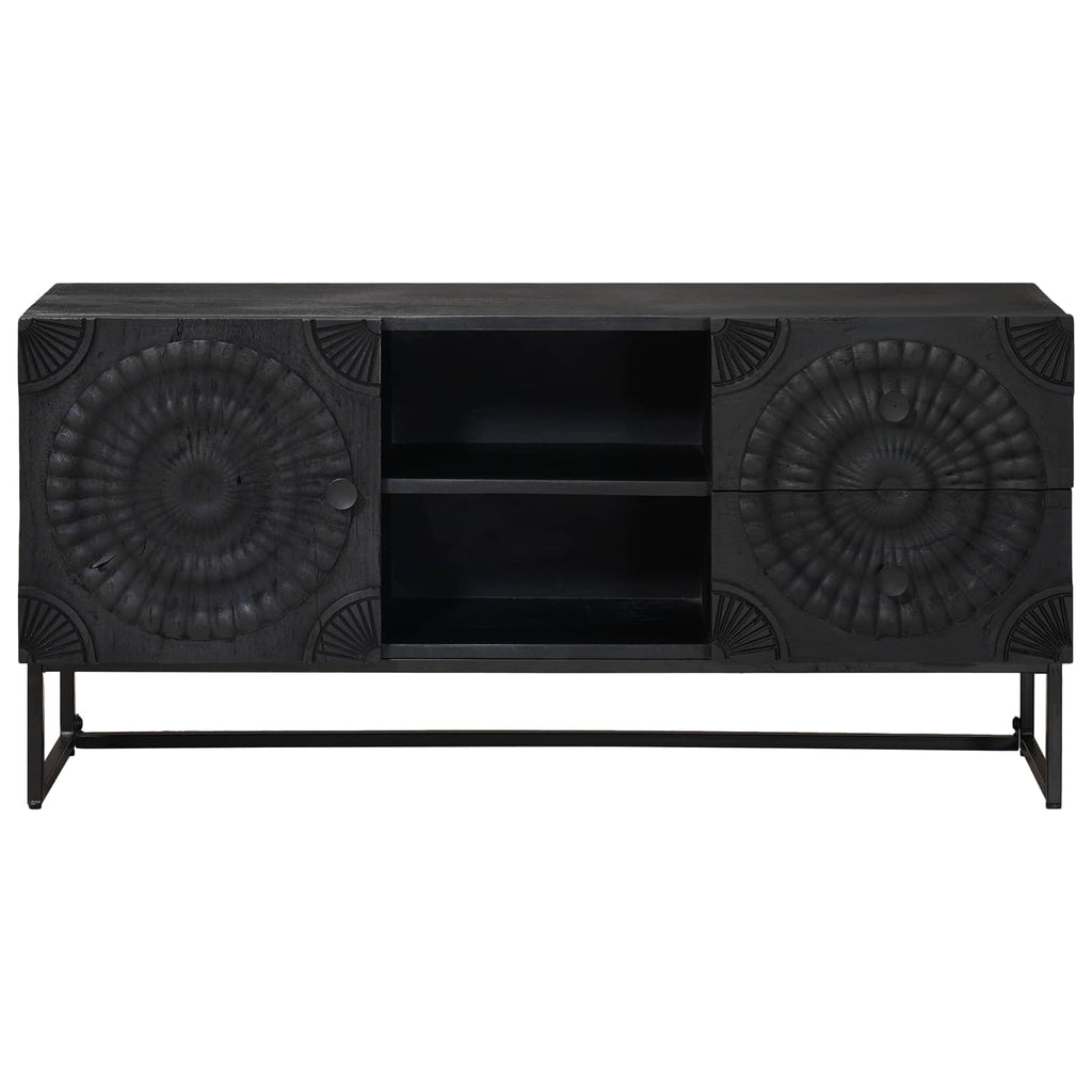 Tv Cabinet With Drawer With Shelf Black 105 X 30 X 54 Cm