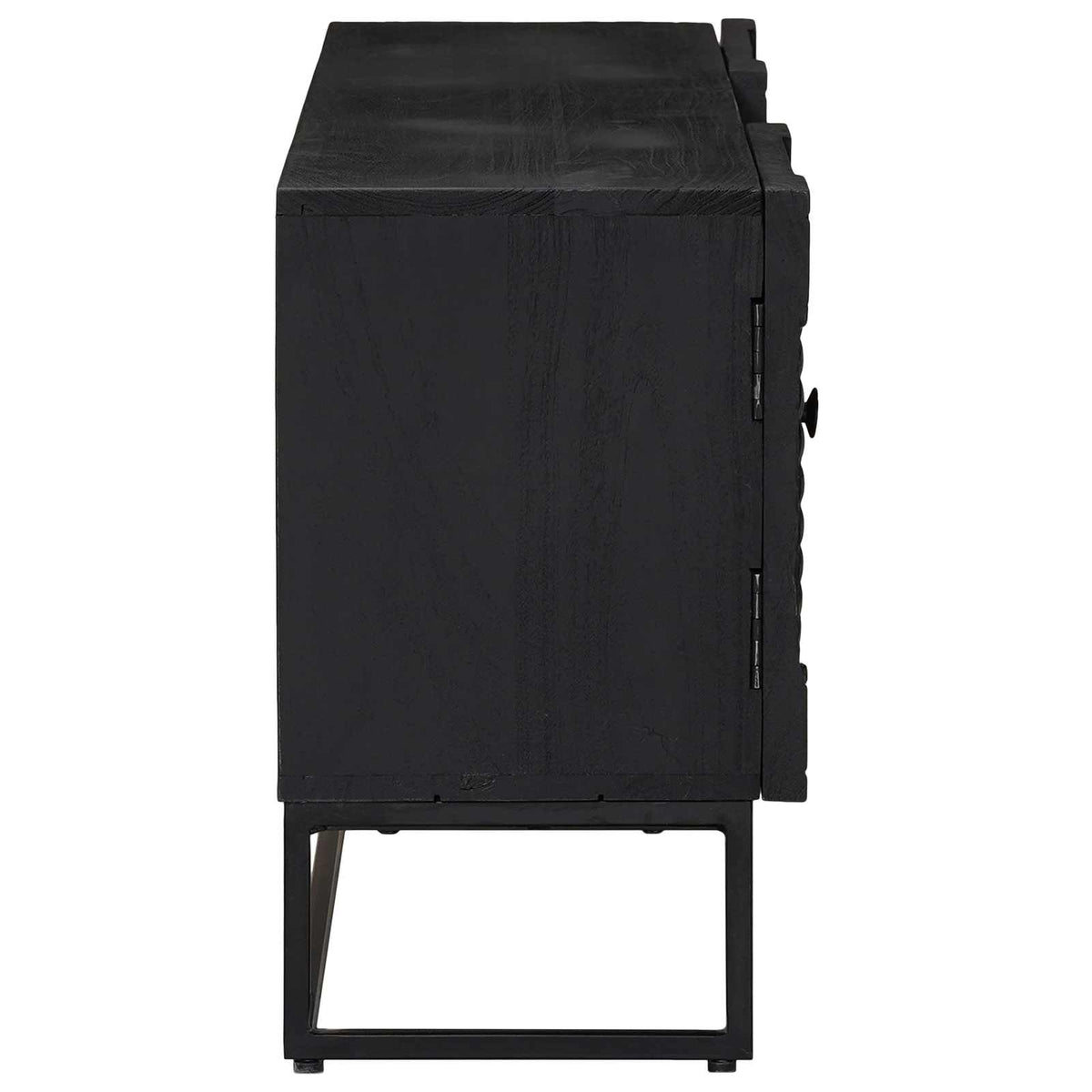 Media Storage Cabinet Tv Drawer Shelf Black 105 X 30 54 Cm 105 X 30 X 54 Cm 105