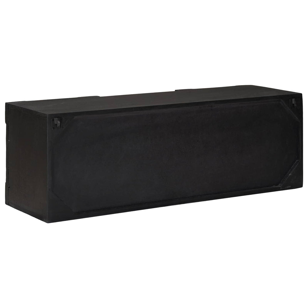 Tv Cabinet With Shelf With Storage Black 105 X 30 X 35 Cm