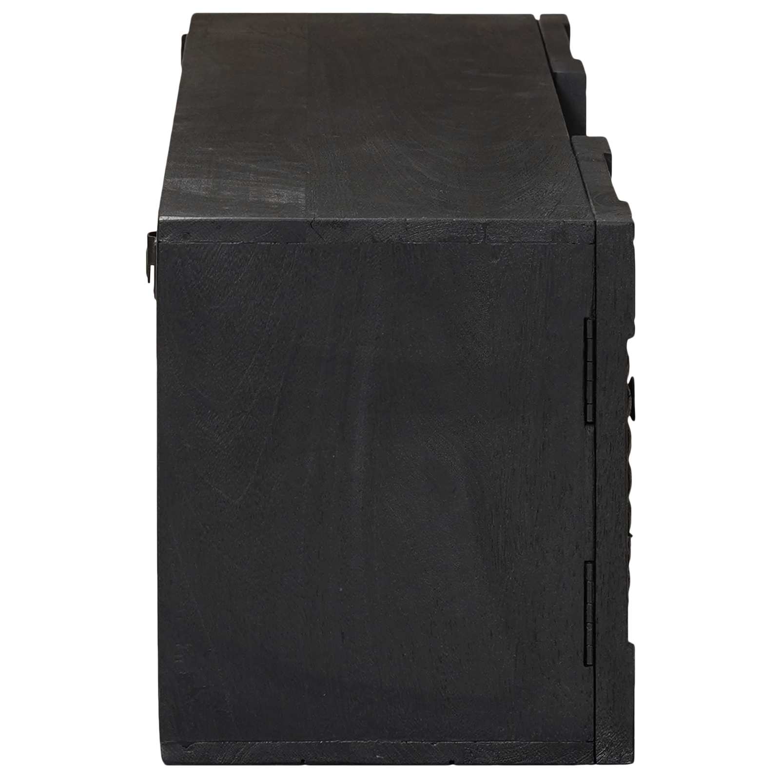 Tv Cabinet With Shelf With Storage Black 105 X 30 X 35 Cm