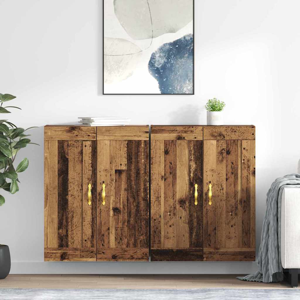 Wall Mounted Cabinets 2 Pcs Engineered Wood