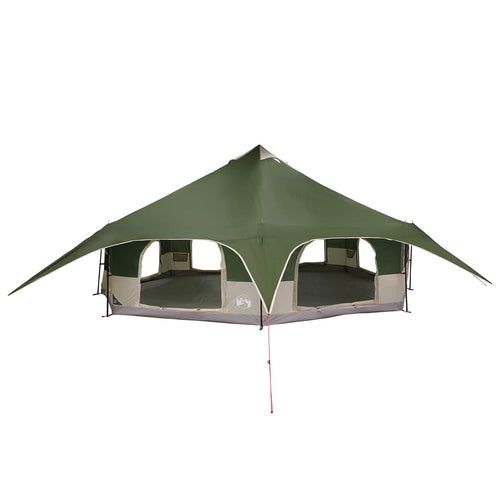 Family Tent Green 18-Person 185T Polyester With Pu Coating