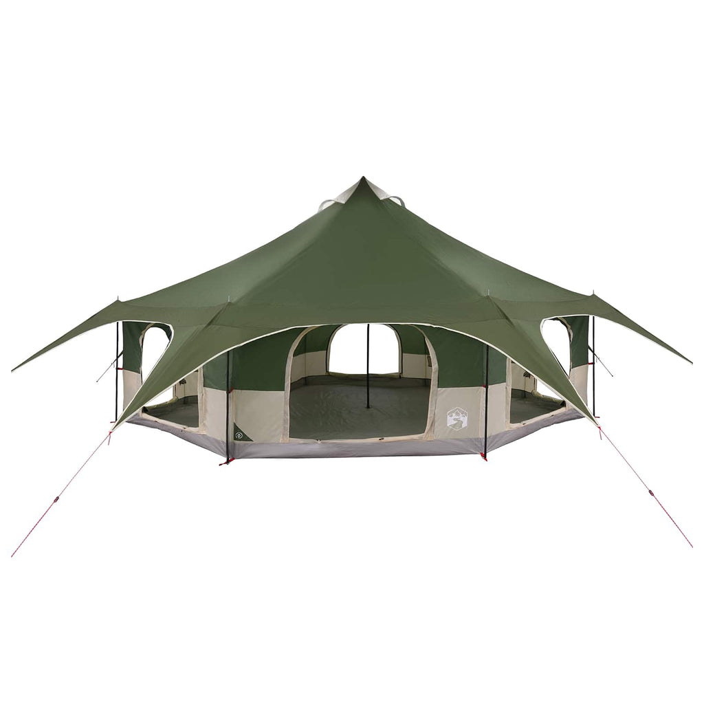 Family Tent Green 18-Person 185T Polyester With Pu Coating