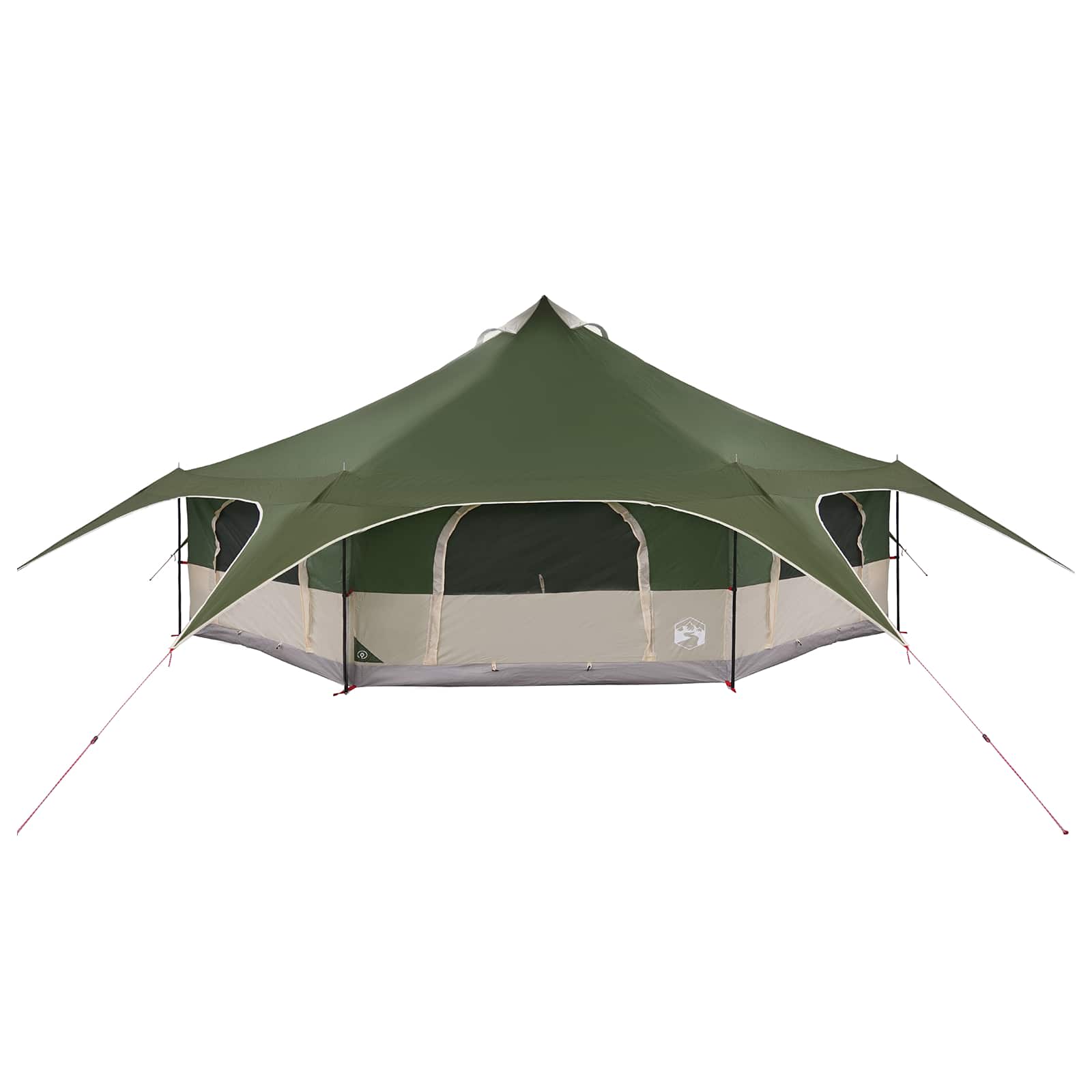 Family Tent Green 18-Person 185T Polyester With Pu Coating