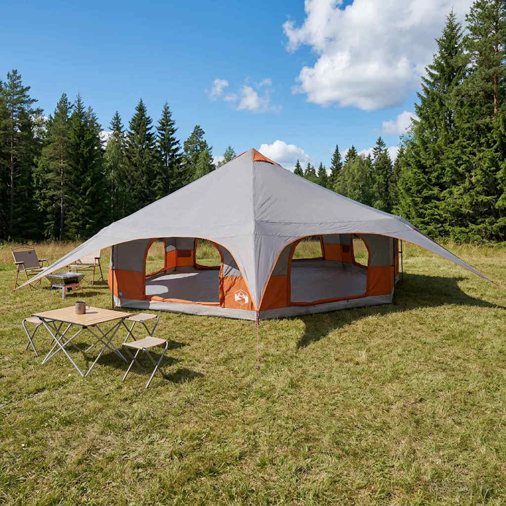 Tents 18 Person Family Camping Tent Waterproof Outdoor Shelter Grey Orange Large