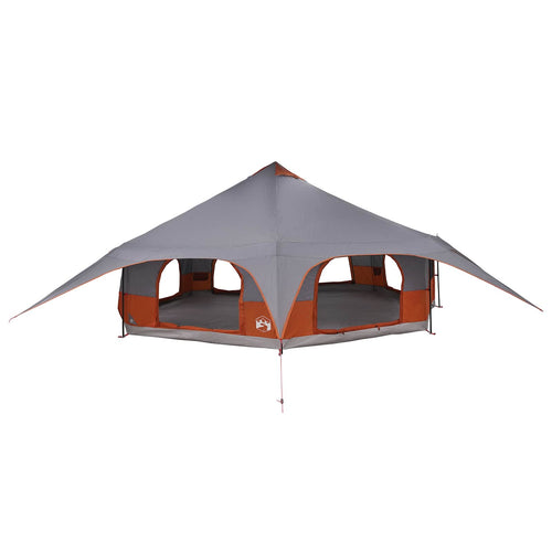 Family Tent Grey And Orange 18-Person