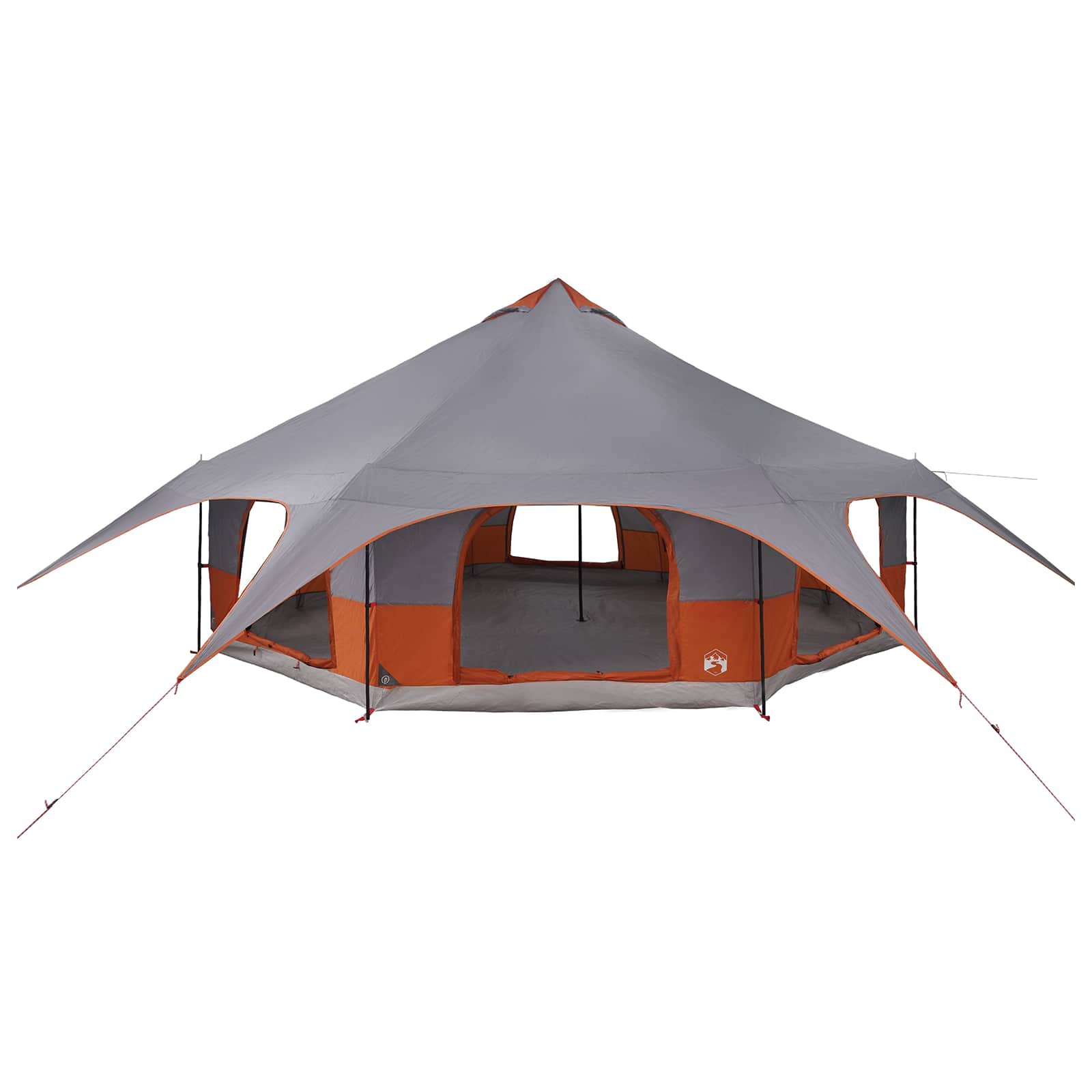 Family Tent Grey And Orange 18-Person