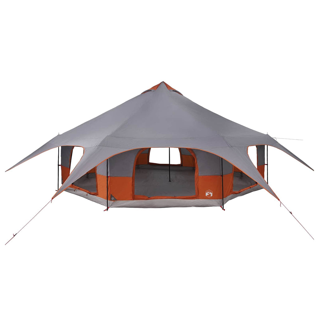 Tents 18 Person Family Camping Tent Waterproof Outdoor Shelter Grey Orange Large