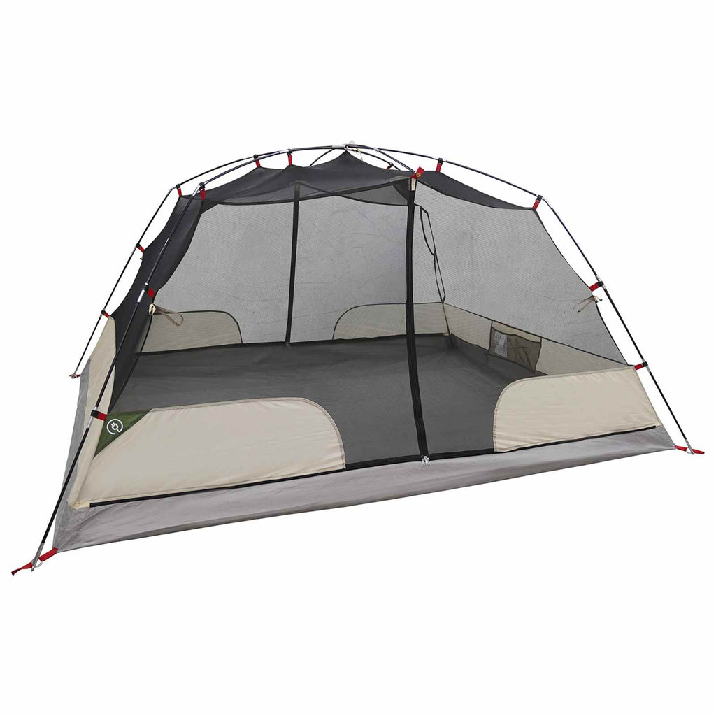 Backpacking Tent Green 4-Person 185T Polyester With Pu Coating