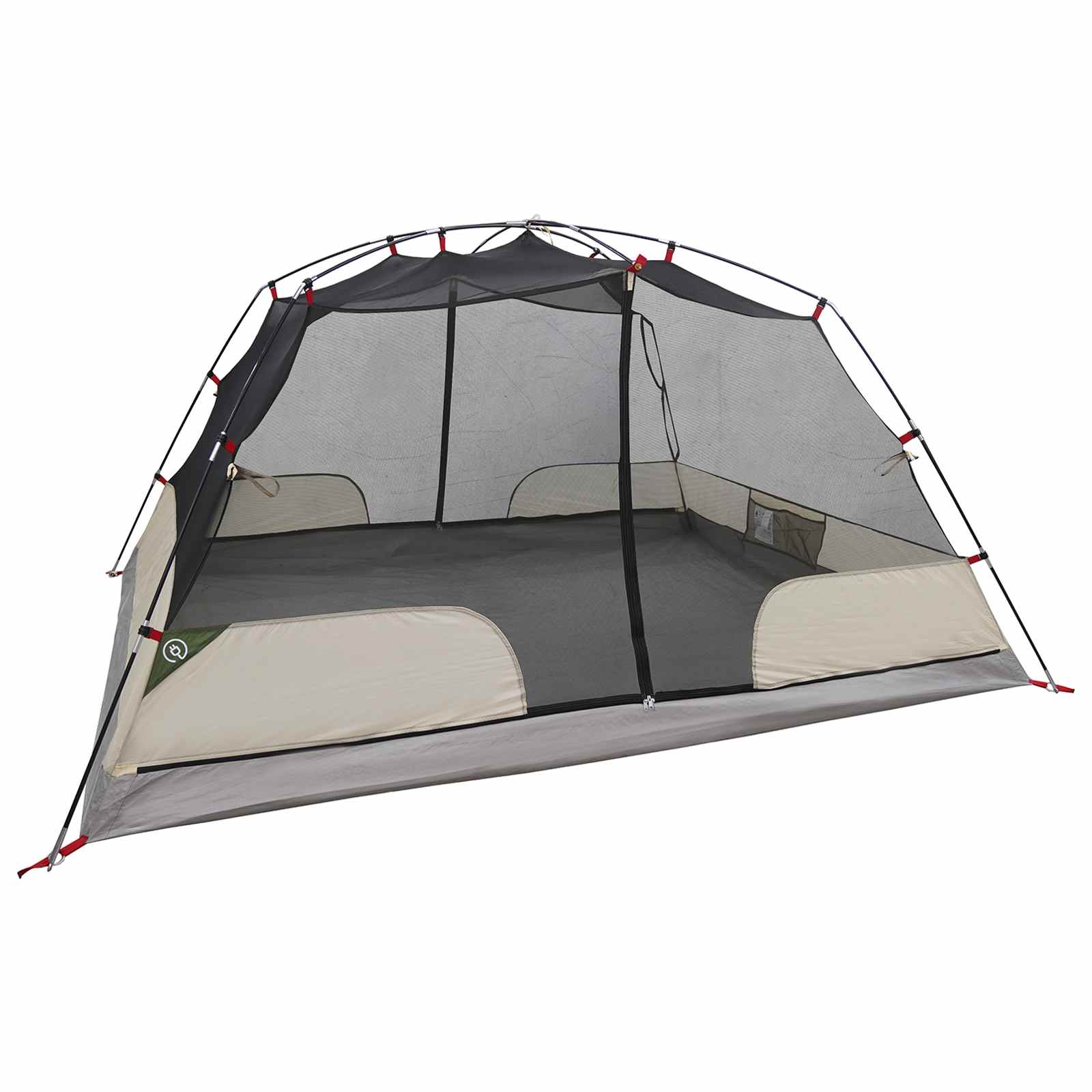 Backpacking Tent Green 4-Person 185T Polyester With Pu Coating