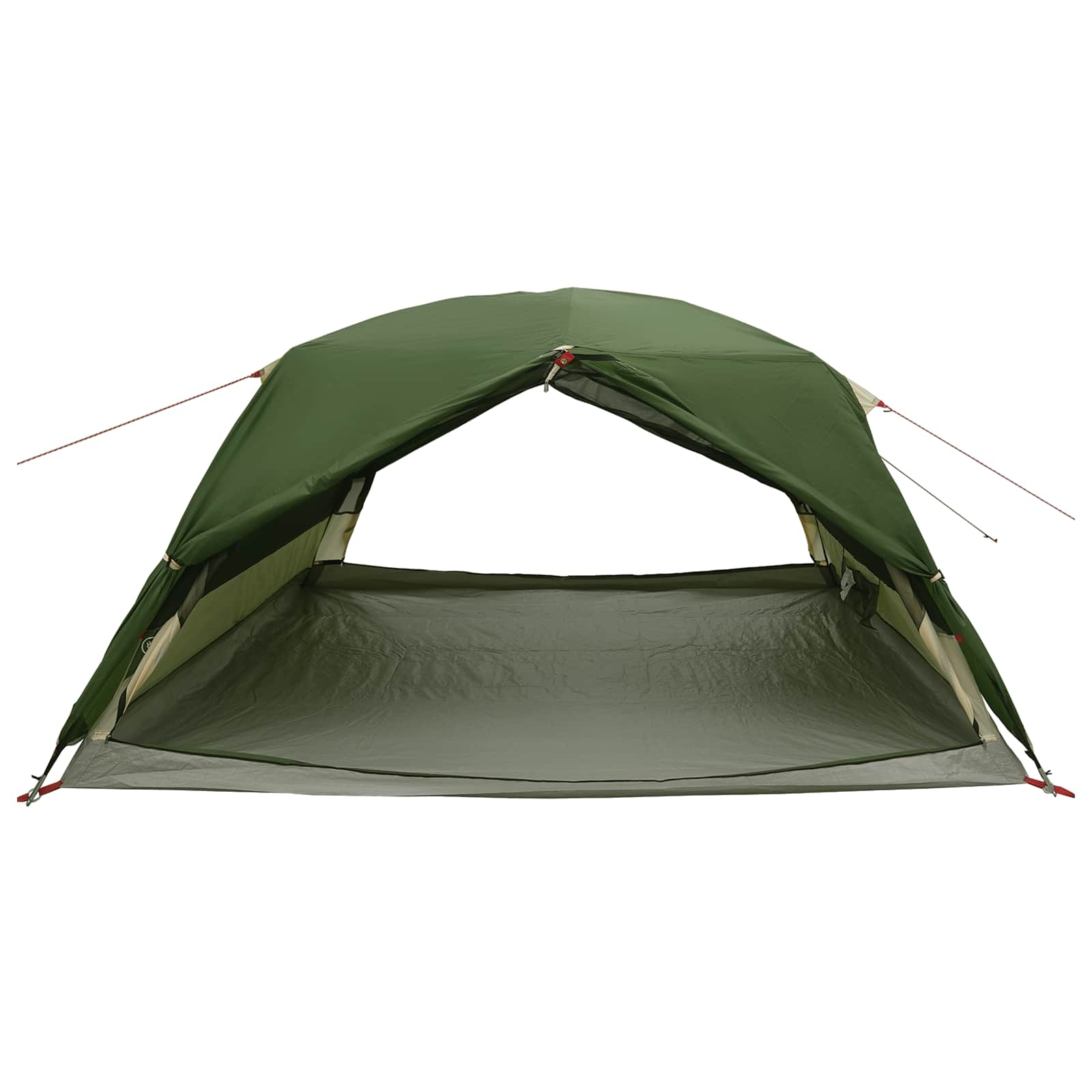 Backpacking Tent Green 4-Person 185T Polyester With Pu Coating