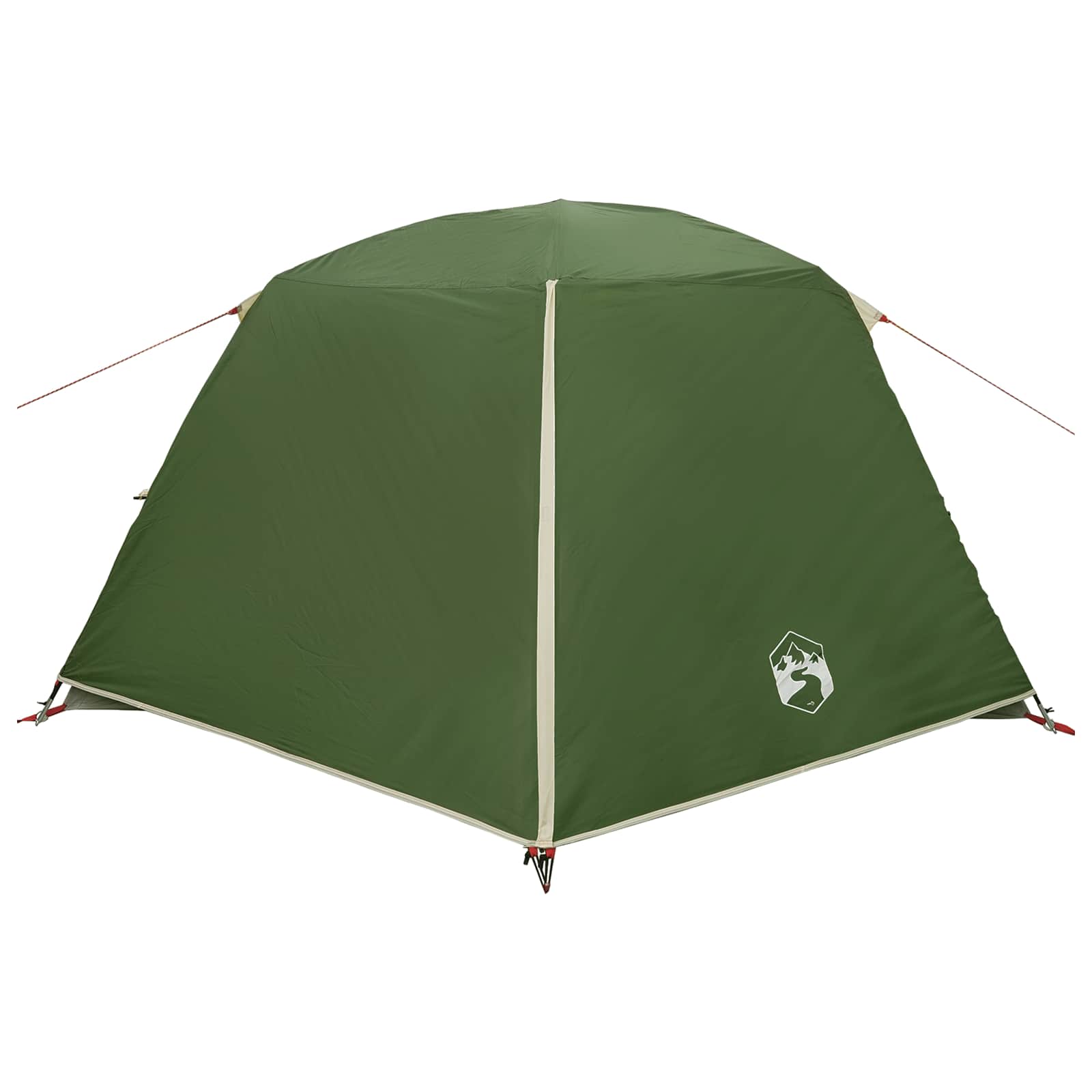 Backpacking Tent Green 4-Person 185T Polyester With Pu Coating