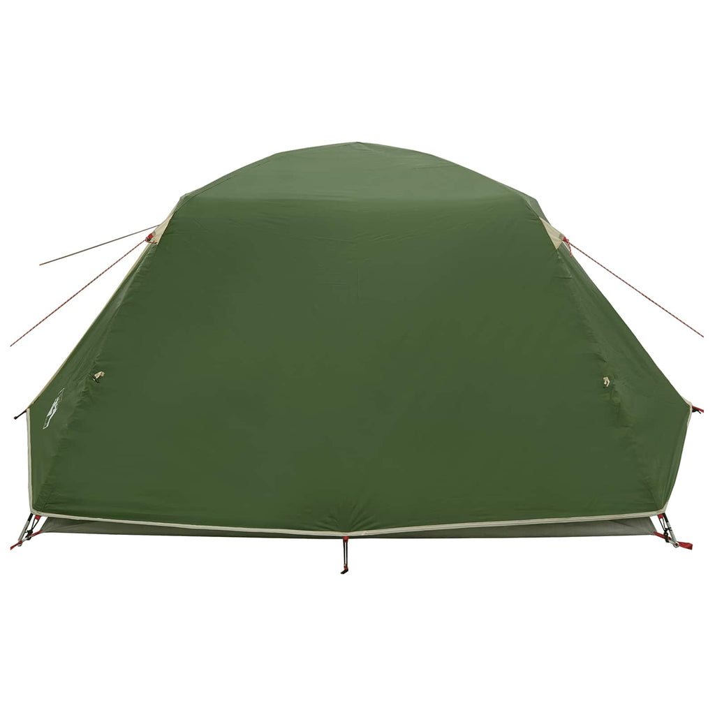 Backpacking Tent Green 4-Person 185T Polyester With Pu Coating