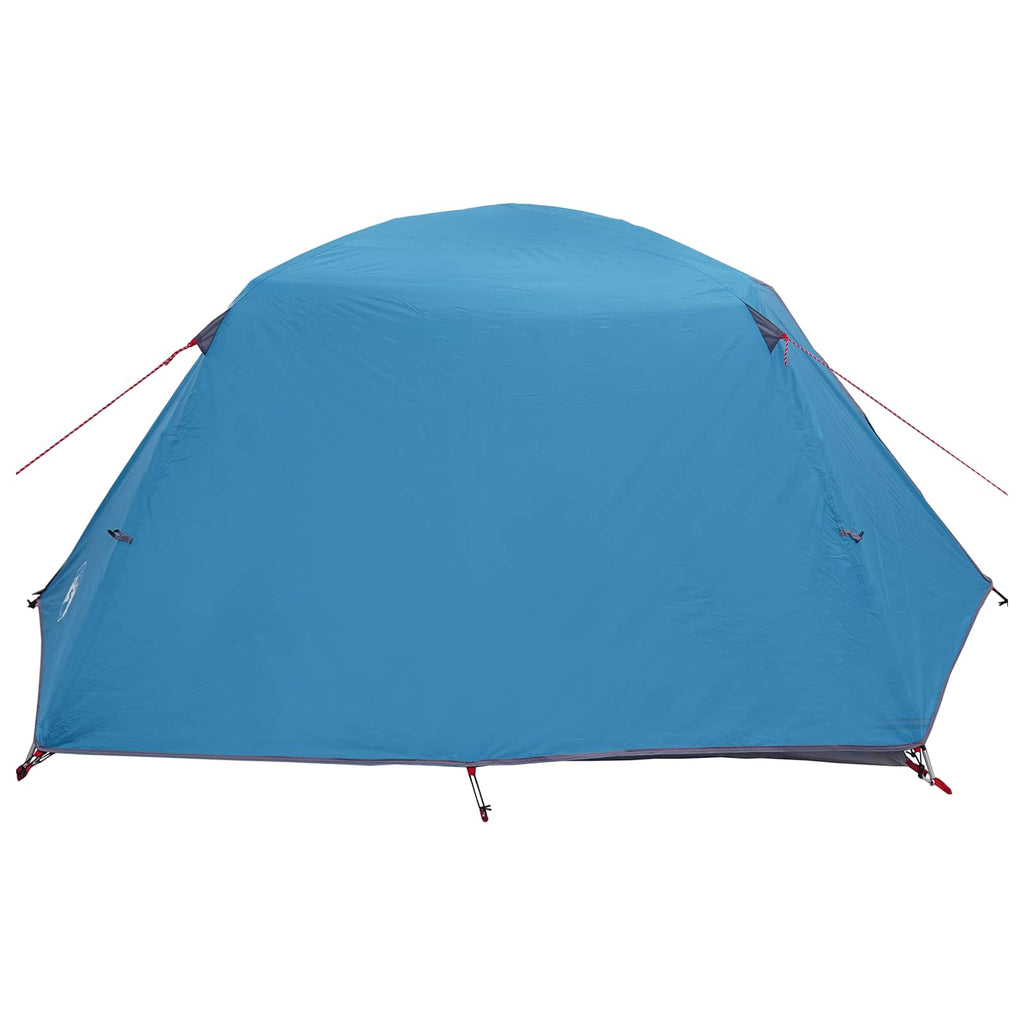 Backpacking Tent Blue 4-Person 185T Polyester With Pu Coating