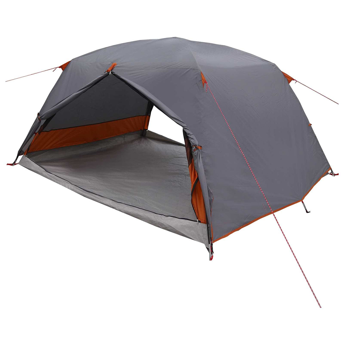 Tents 4 Person Backpacking Tent Waterproof Family Camping Shelter Grey Orange 28